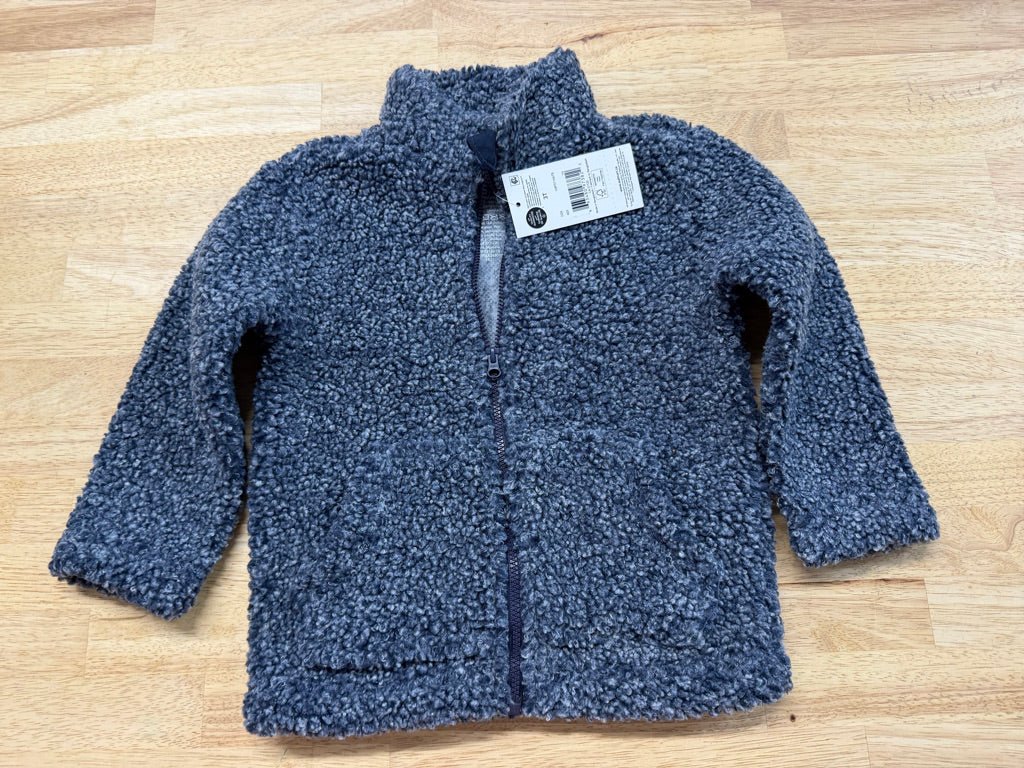 George Sherpa Fleece Jacket – 3T | Blue NWT - Nest and Sprout-Consignment