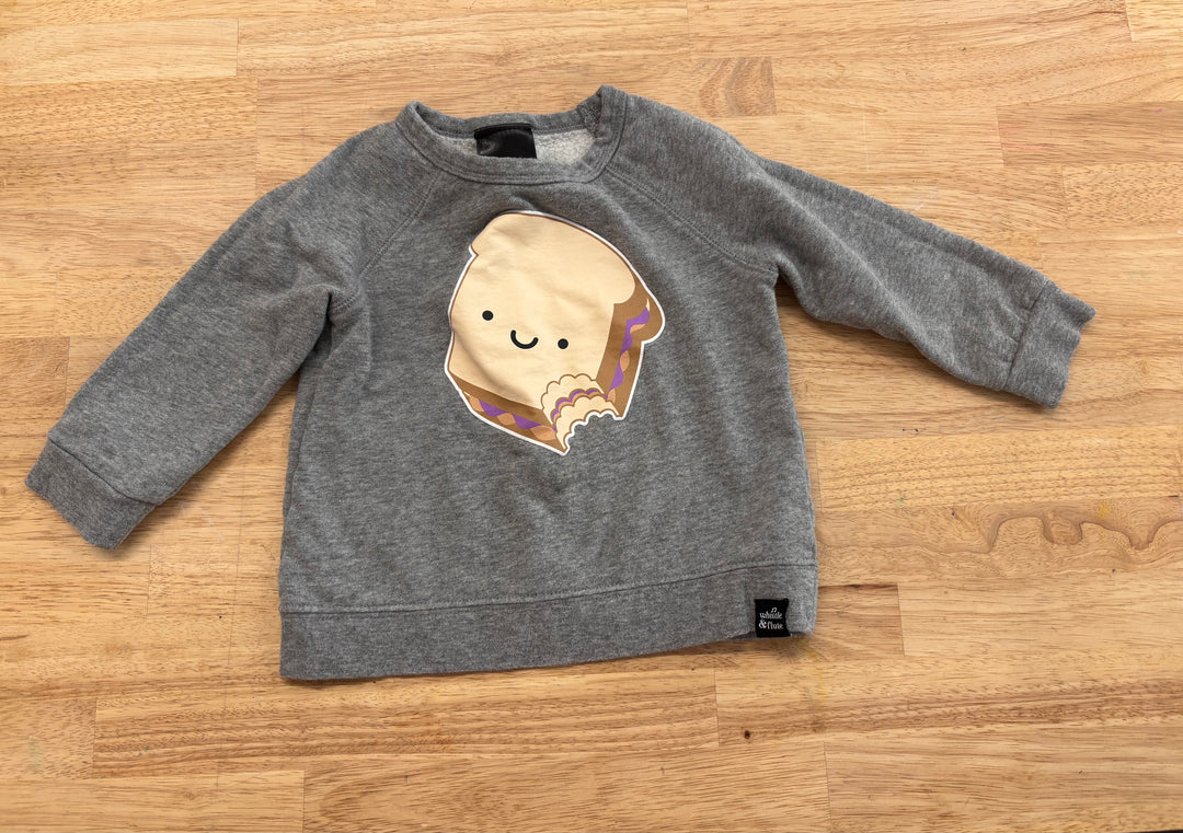Whistle & Flute Sweatshirt (PB&J Graphic, Light Grey)