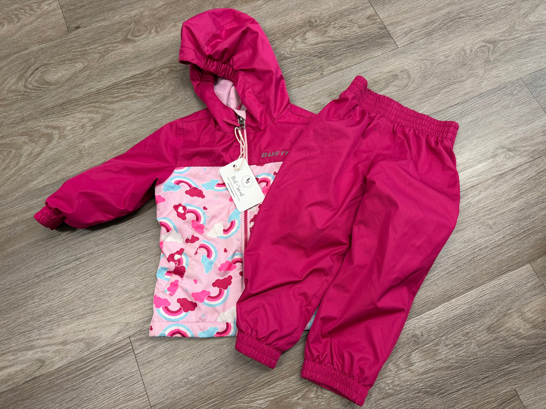 Gusti Rainbow Fuchsia & Pink Rain Jacket & Matching Pants – 2T | Play