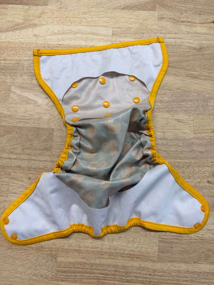 Blueberry Capri Diaper Cover – One Size | Duck Print Double Gusset - Nest and Sprout - Consignment