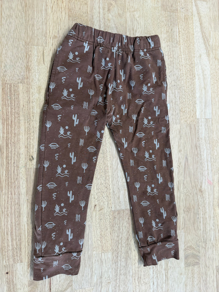 Jax & Lennon Jogger Pants – 18-24 Months | Dark Brown | Desert Print