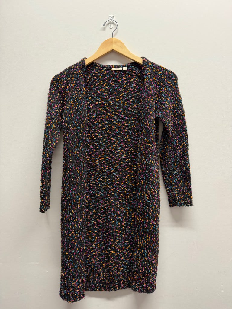 Mexx Open Cardigan – 134–140 (9–10Y) | Black Confetti Long - Nest and Sprout-Consignment