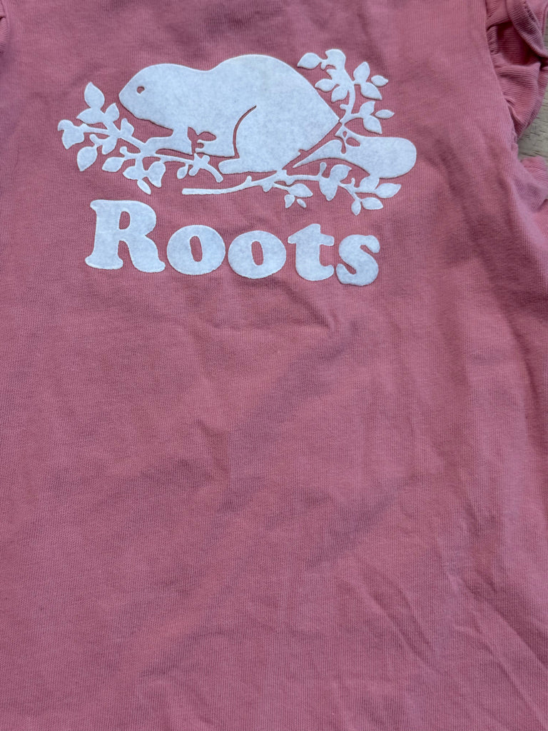 Baby Roots Ruffle Cap Sleeve Shirt – 12–18M | Peach Pink