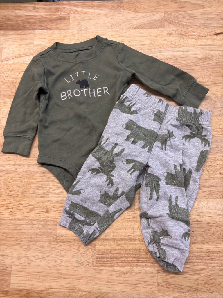 Carter’s Set – 3-6M Little Brother Green