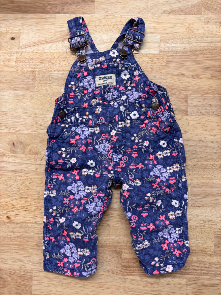 OshKosh Floral Overalls – 3M Blue