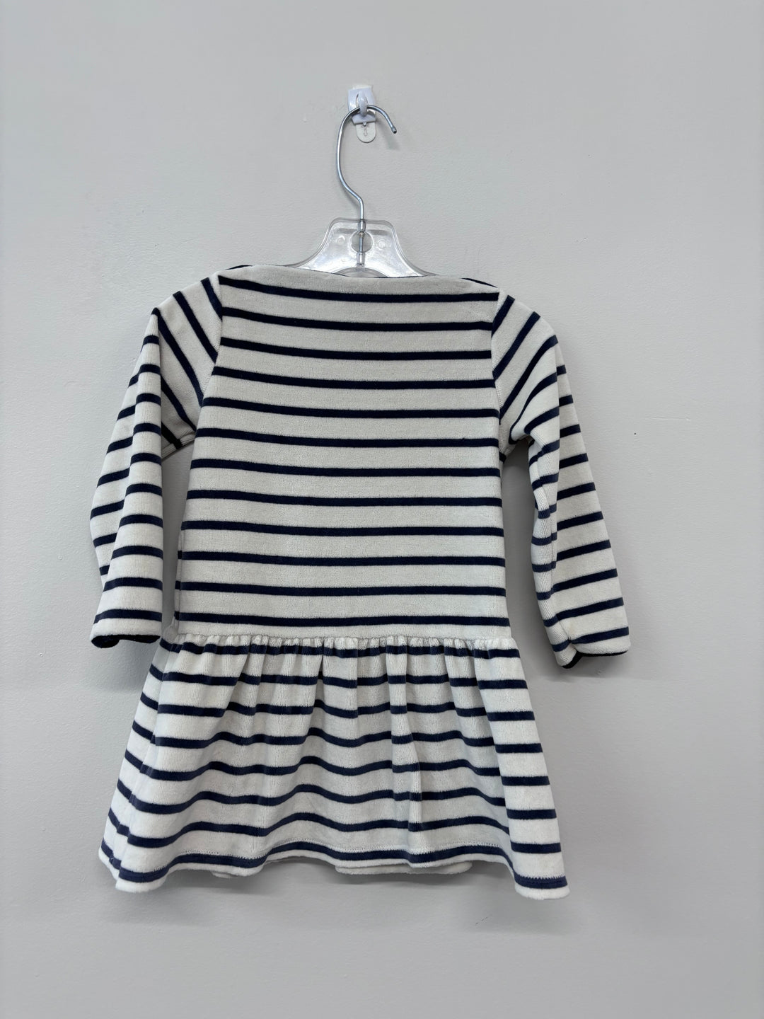 Petit Bateau Size 24 Month Terry Stripe Dress / stain