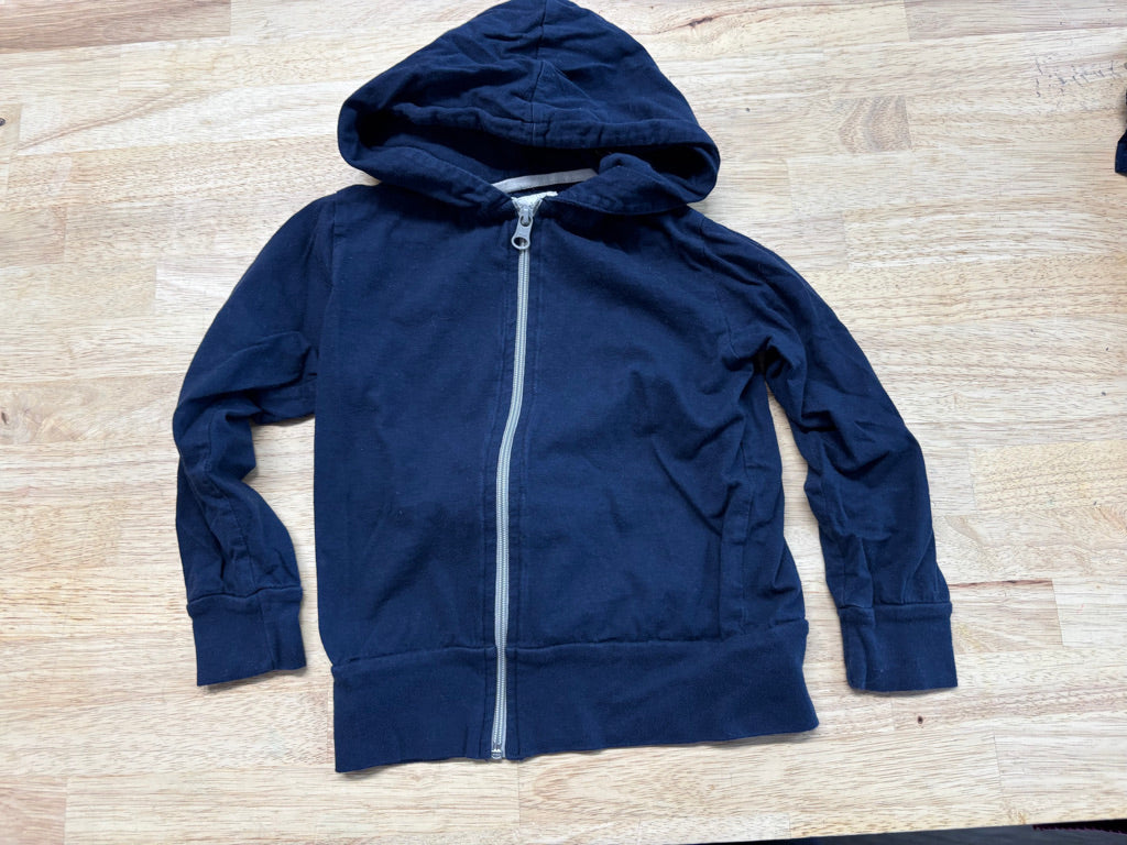 Mini Mioche Zip-Up Sweater – Navy | Size 3–4