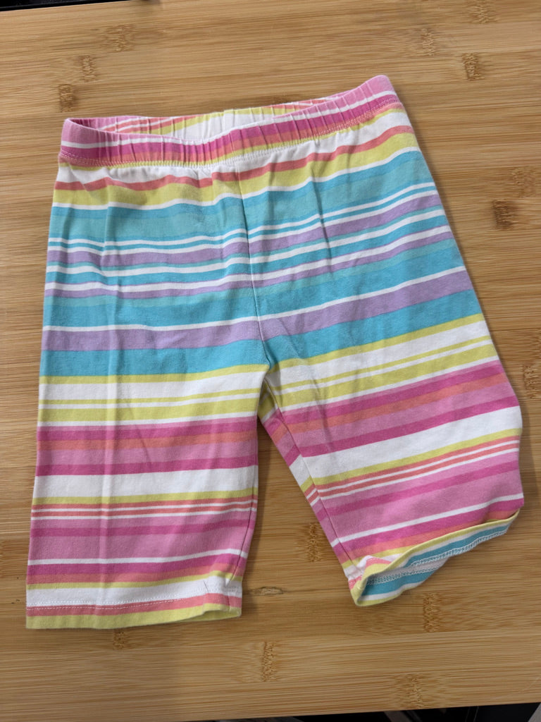 The Children's Place Bike Shorts – 7/8 | Purple & Blue Stripe Cotton/Spandex