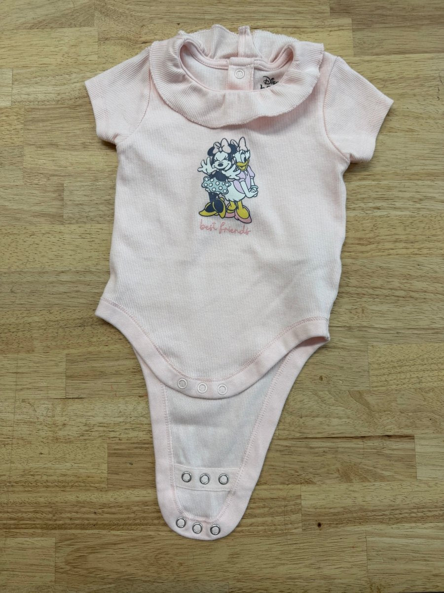 Disney Baby Bodysuit – 9–12M | Minnie & Daisy Ribbed - Nest and Sprout - Consignment