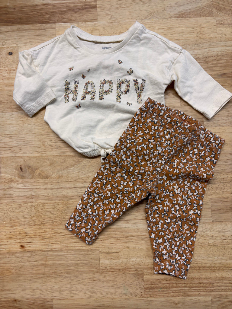 Carter’s Butterfly Set – Size 3M Cream