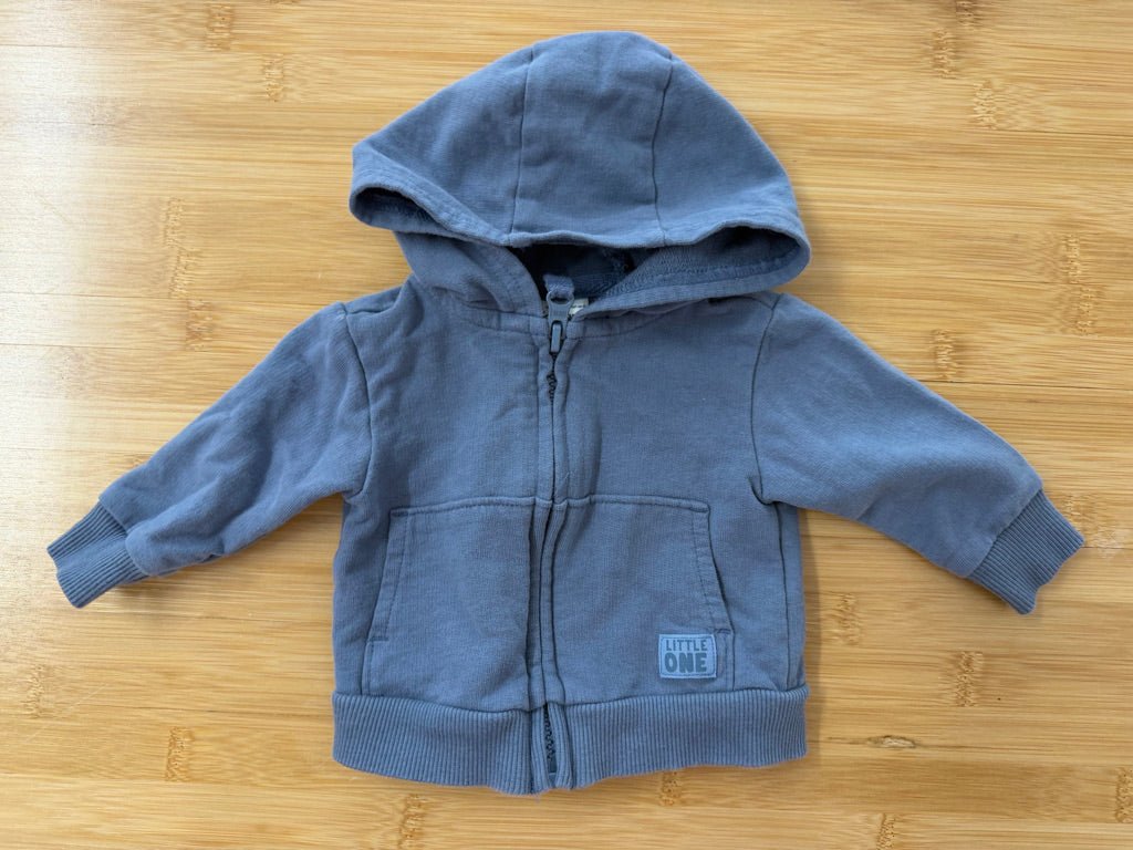 Carter's Zip-Up Hoodie – Newborn | Stone Blue Little One - Nest and Sprout-Consignment