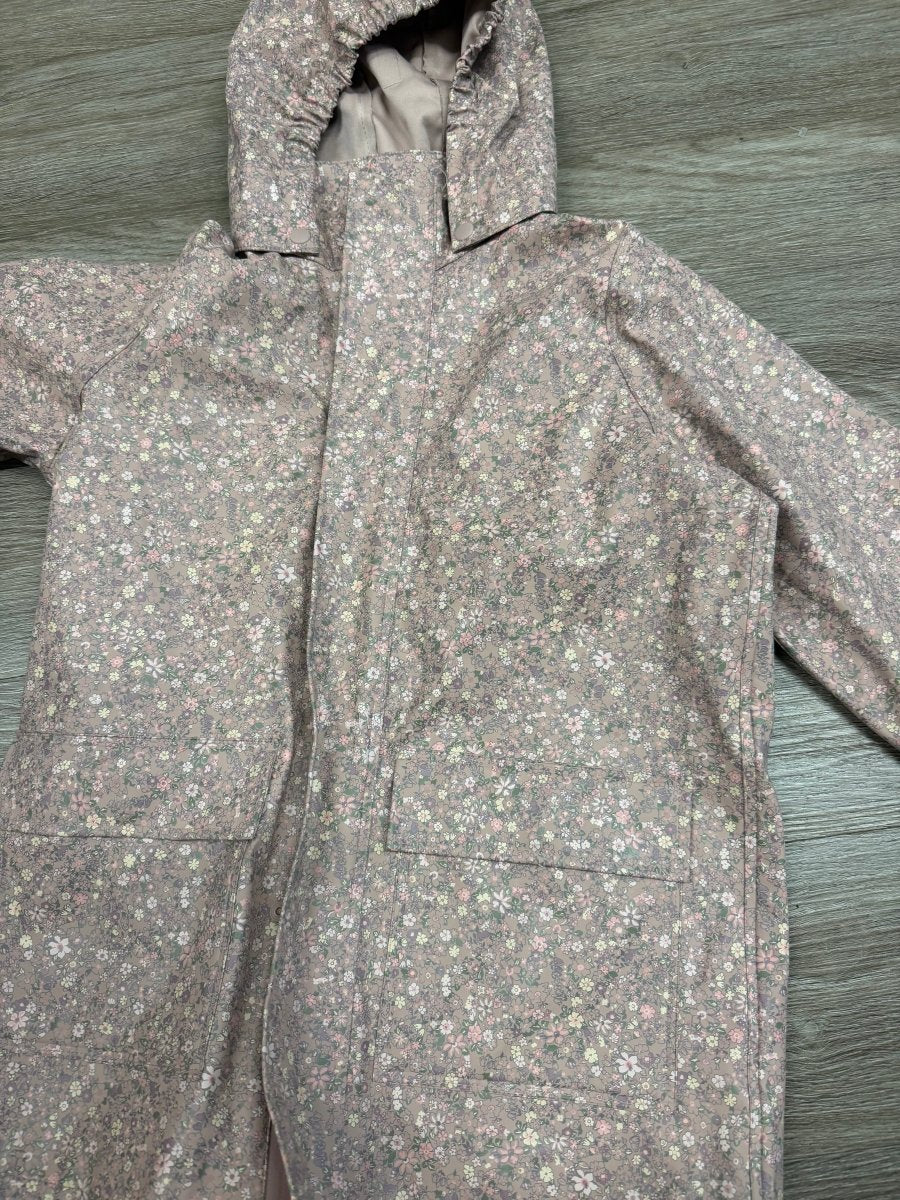 Wheat Floral Rain Jacket – 8Y (128cm) - Nest and Sprout-Consignment