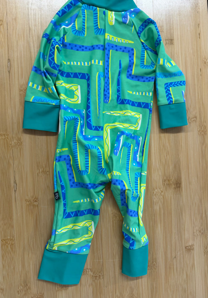 Honeysuckle One Piece Swimsuit – 6-12 Months | Green Backdrop