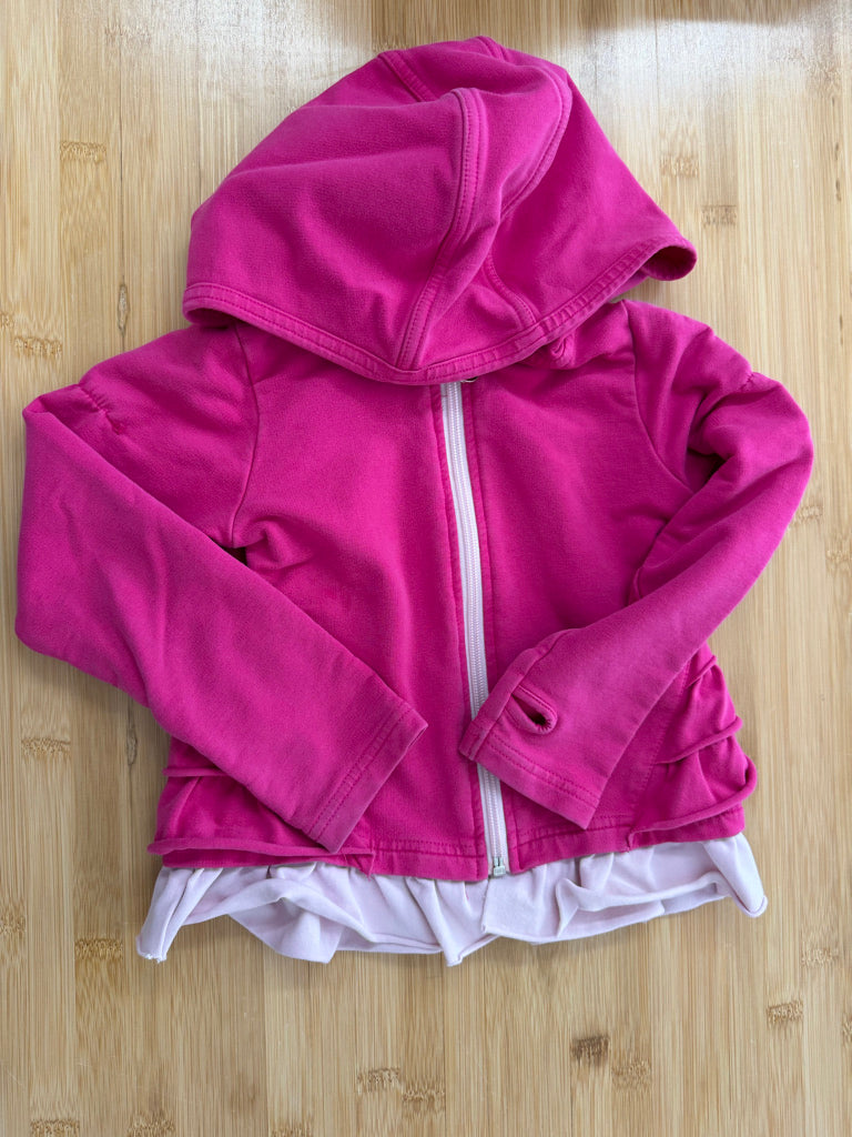 Peekaboo Beans Ruffle Hoodie – 3 | Fuchsia/Bright Pink