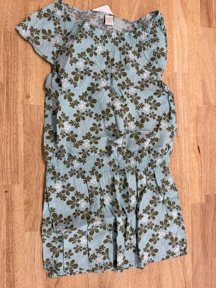 Tea Collection Dress – 5 | Wash Blue with Green Fauna Print | Play Condition
