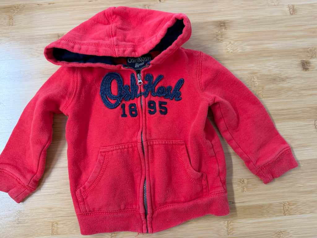 OshKosh Zip-Up Sweater – 24M | Red