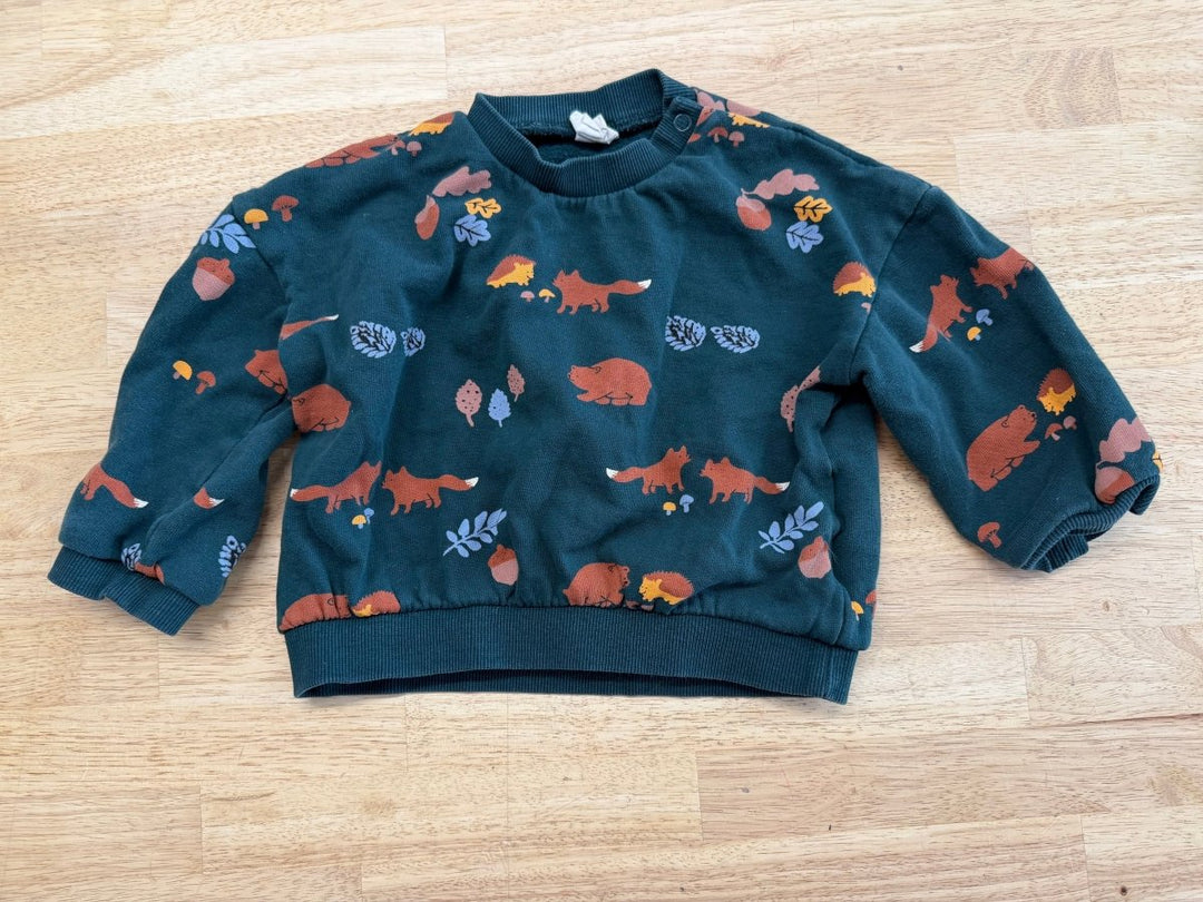 H&M Sweater – 24M | Green Forest Animals - Nest and Sprout - Consignment