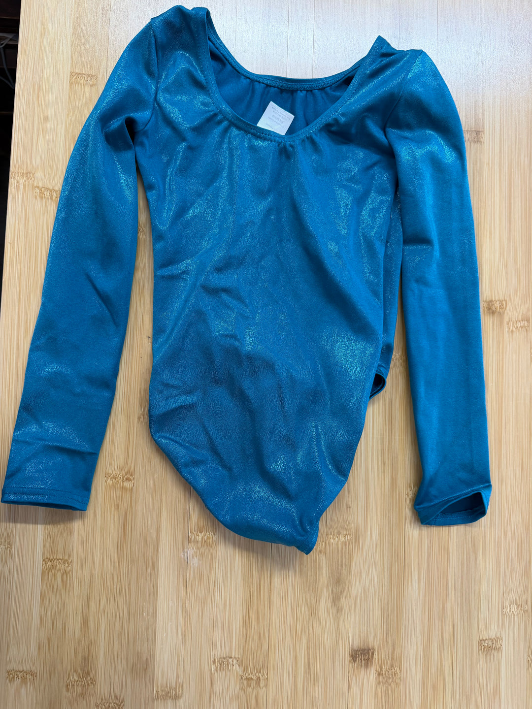 Balera Sparkle Leotard – C | Turquoise Long Sleeve