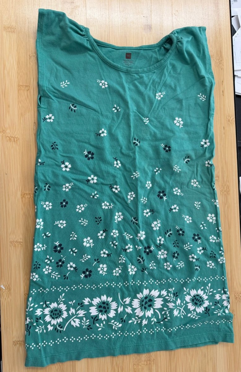 Tea Collection Dress – 8 | Green Floral - Nest and Sprout-Consignment