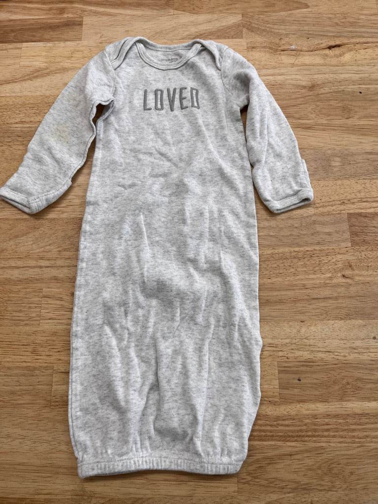 Simple Joys by Carters 3M Loved Sleep Gown – Heather Cream Grey