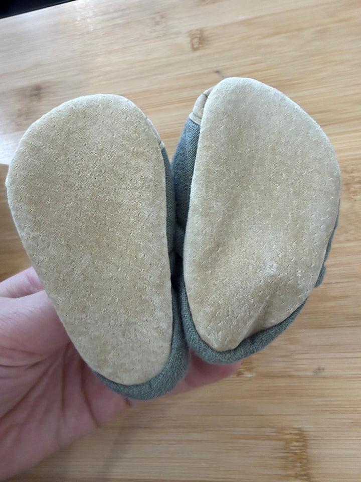 Parker & Posey Sage Green Slipper Moccasin – 0–6M | Natural Style