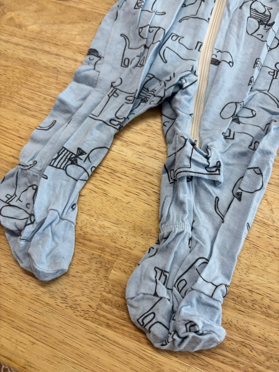Silkberry Blue Puppy Print SLEEPER | Size NB–3M