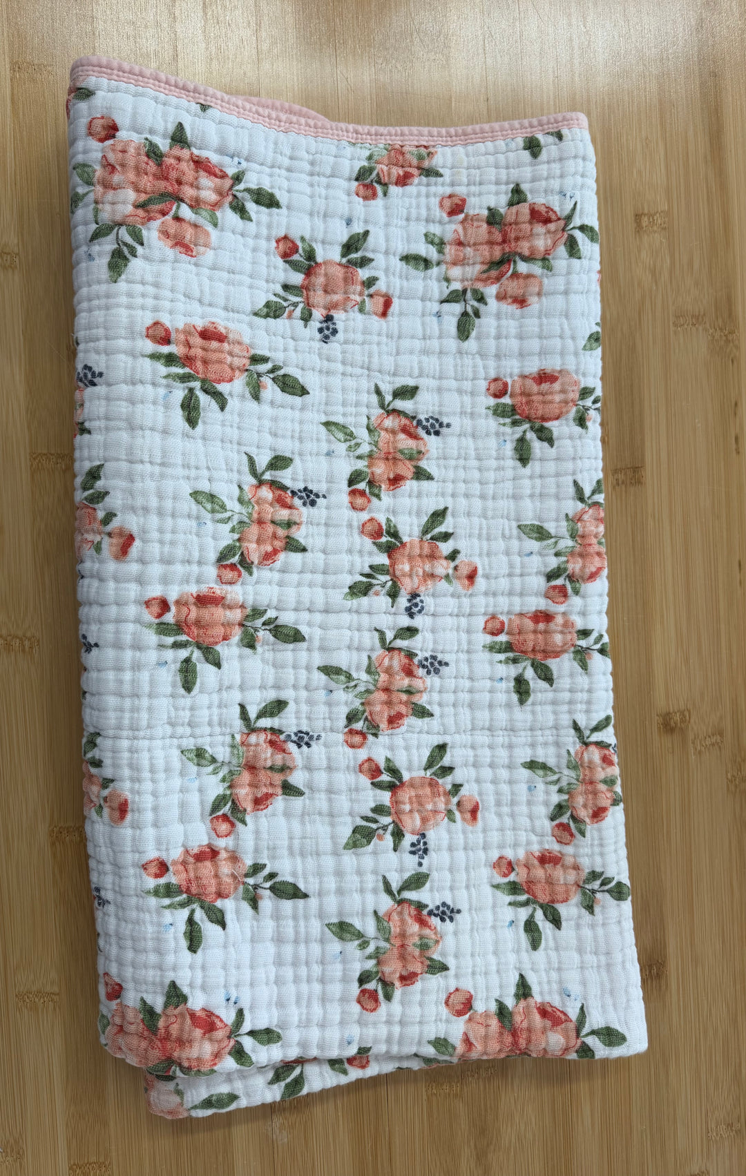 Little Unicorn Quilted Muslin Cotton Crib Quilt – Small Crib Size | Floral