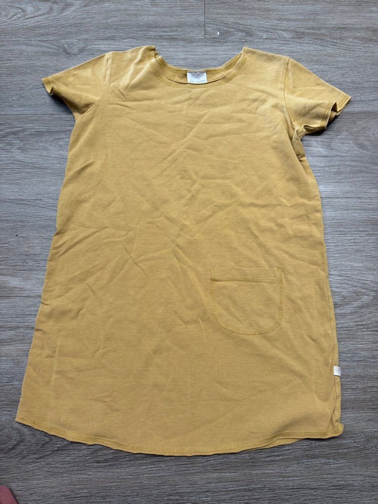 Jax and Lennon Tunic Dress – Youth Medium | Mustard Yellow | Raw Edge - Nest and Sprout-Consignment