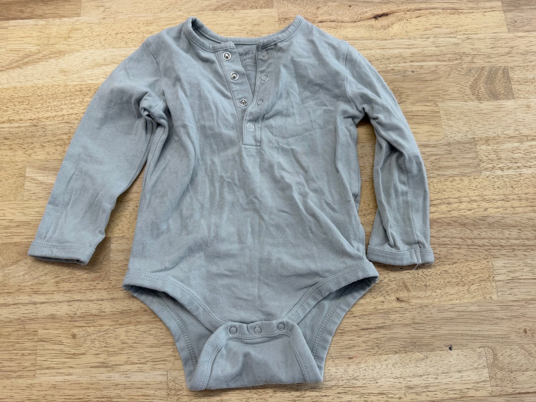 Pehr Mint Green Long Sleeve Bodysuit – 6–12M | Snap | Play