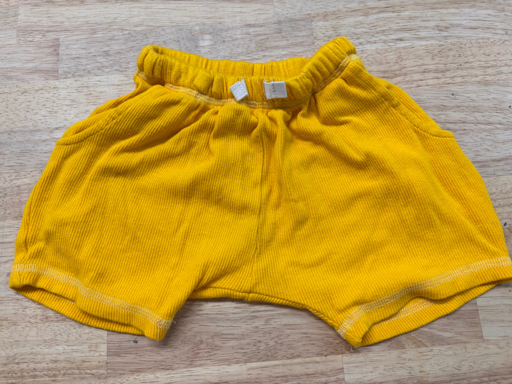 Haven Kids Ribbed Shorts – 18–24M Yellow play condition