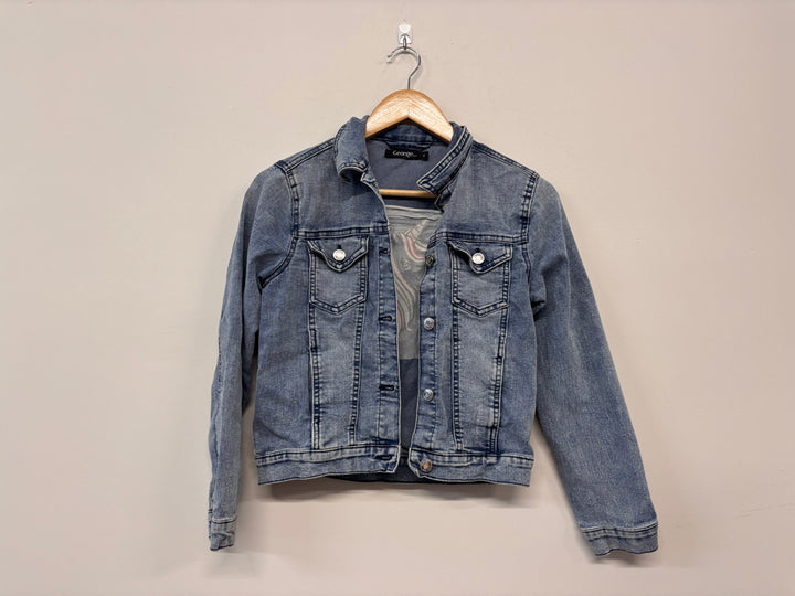 George Denim Jacket – Size 8 Unicorn Back