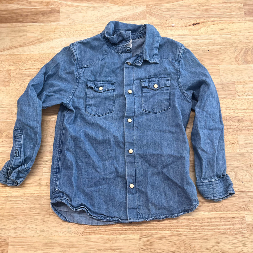 H&M Denim Shirt – Size 4-6Y