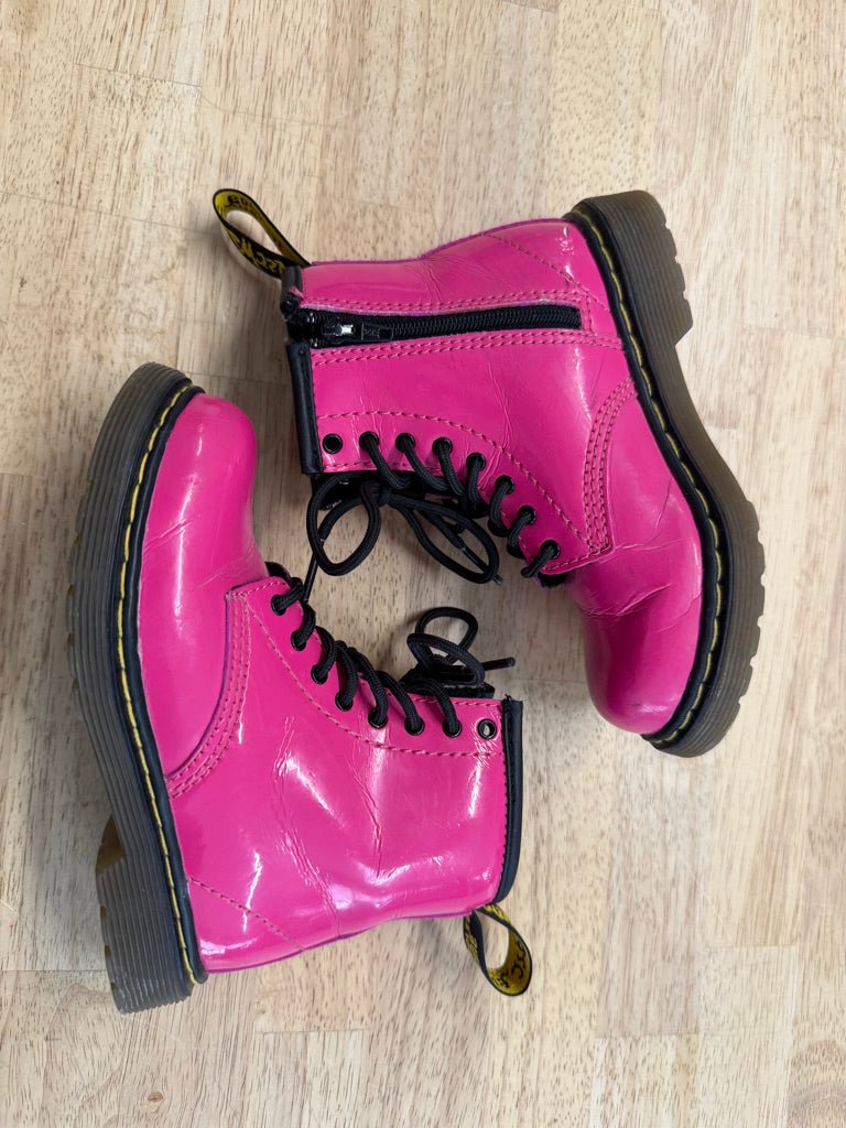 Dr. Martens Brooklee Ankle Boot – Size 9 | Hot Pink Side Zip - Nest and Sprout - Consignment