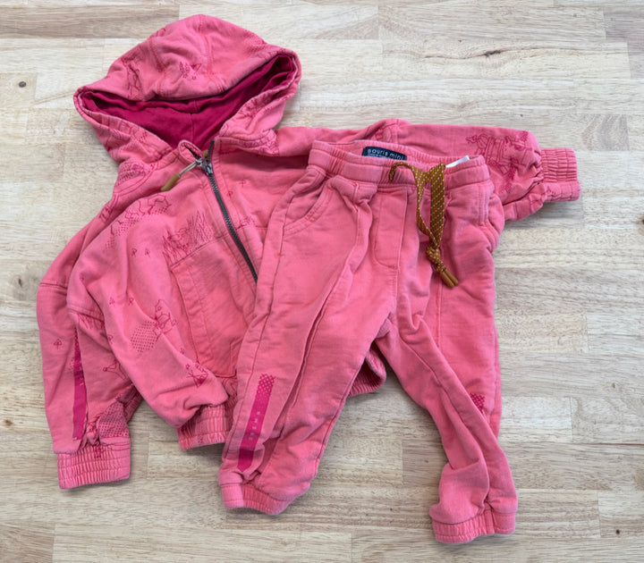 Souris Mini Jogger Set – 12–18M | Pink Matching Set