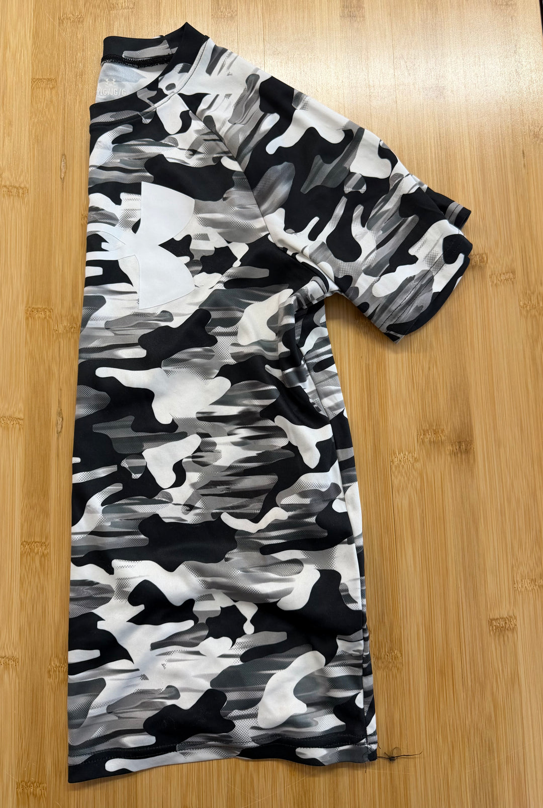 Hurley Athletic Shirt – Youth L | Black & White Camo