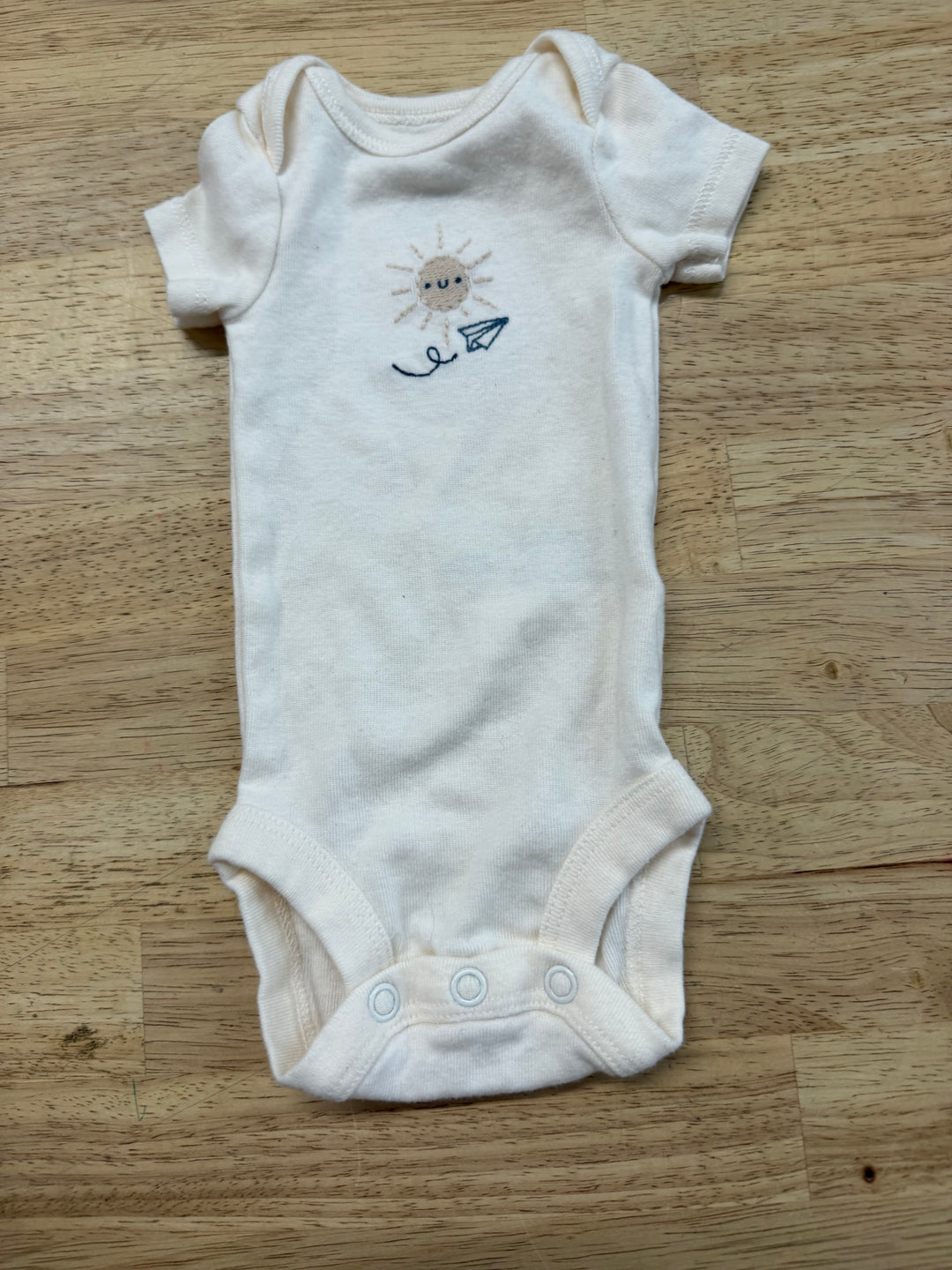 Carter's Newborn Bodysuit | Cream | Sunshine and Paper Airplane