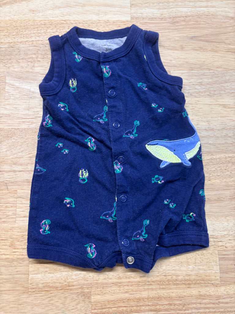 Carter’s Short Romper – Humpback Whale