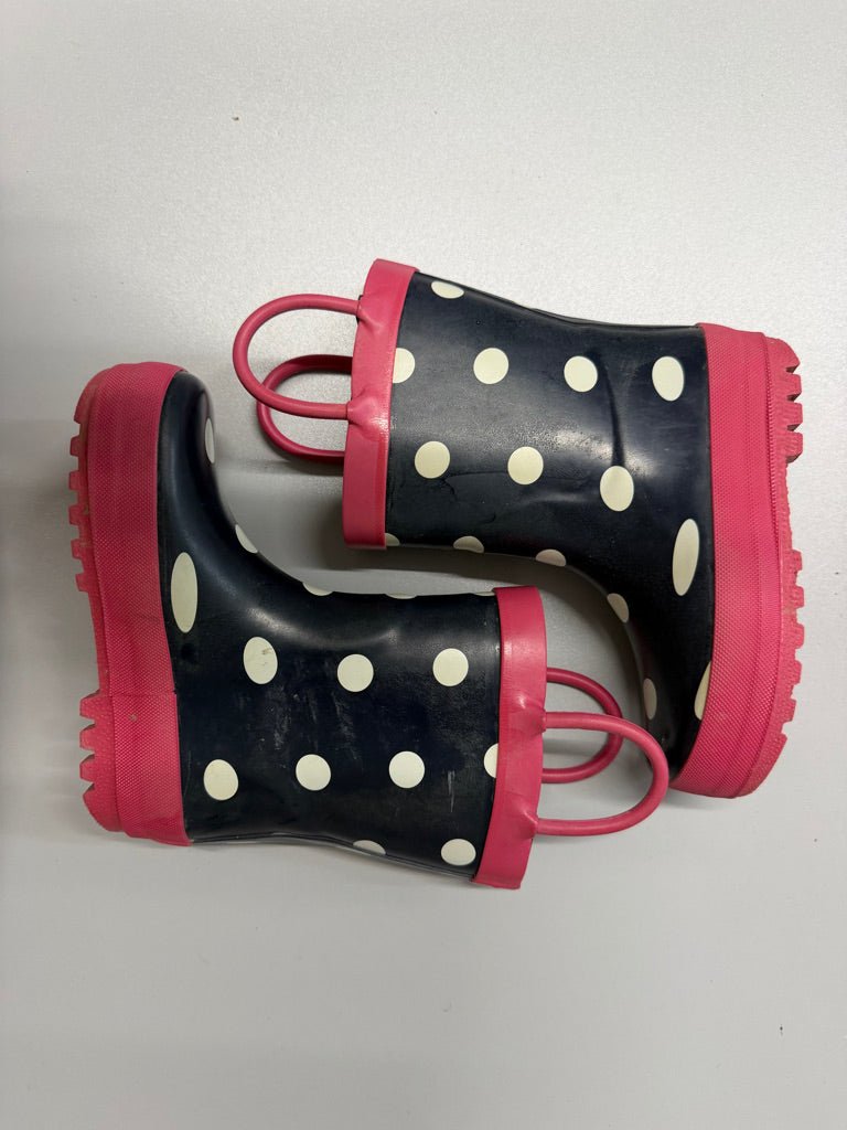Joe Fresh Rain Boots – 6 | Navy & Pink | Play - Nest and Sprout - Consignment