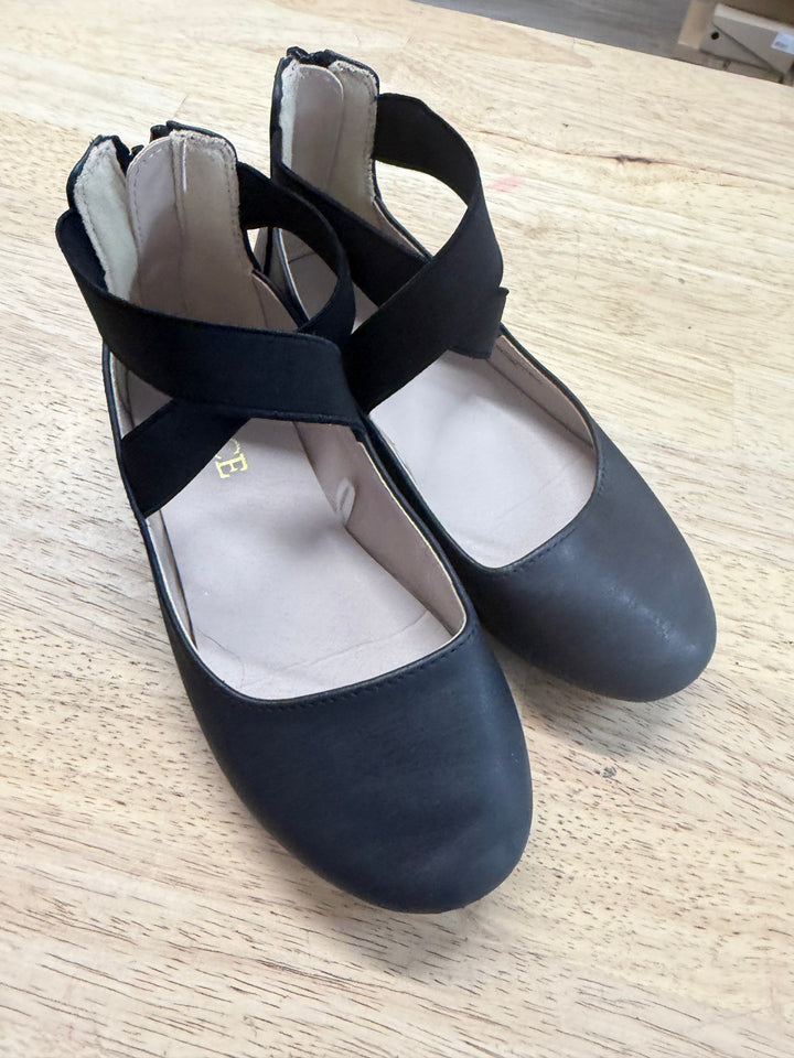 The Children's Place Black Ankle Wrap Special Occasion Shoe – 12 | Excellent