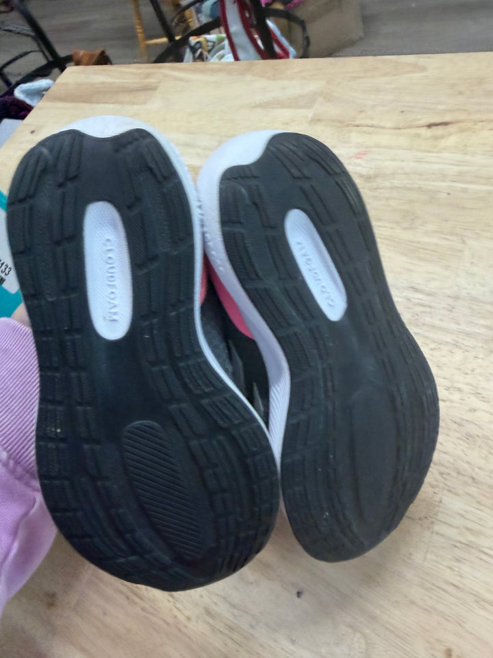 Adidas Cloudfoam Grey & Pink Velcro Sneaker – 10.5 | Excellent