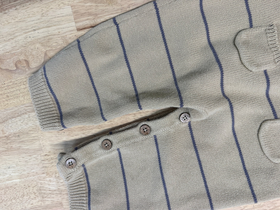 Jamie Kay Knit Romper – 3Y | Brown Grey Stripe | Play