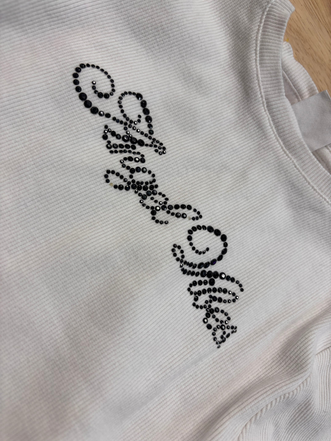 Zara Size 9 White Ribbed Shirt