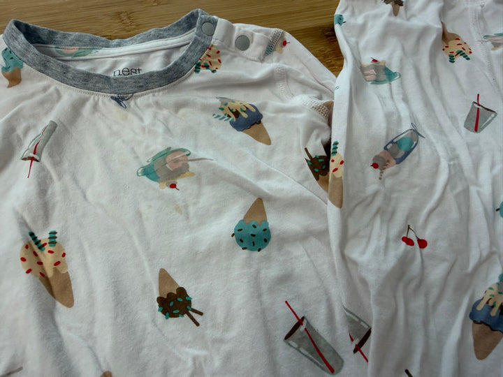 Nest Designs PJ Set – 18–24M | Bamboo Ice Cream Print | Play
