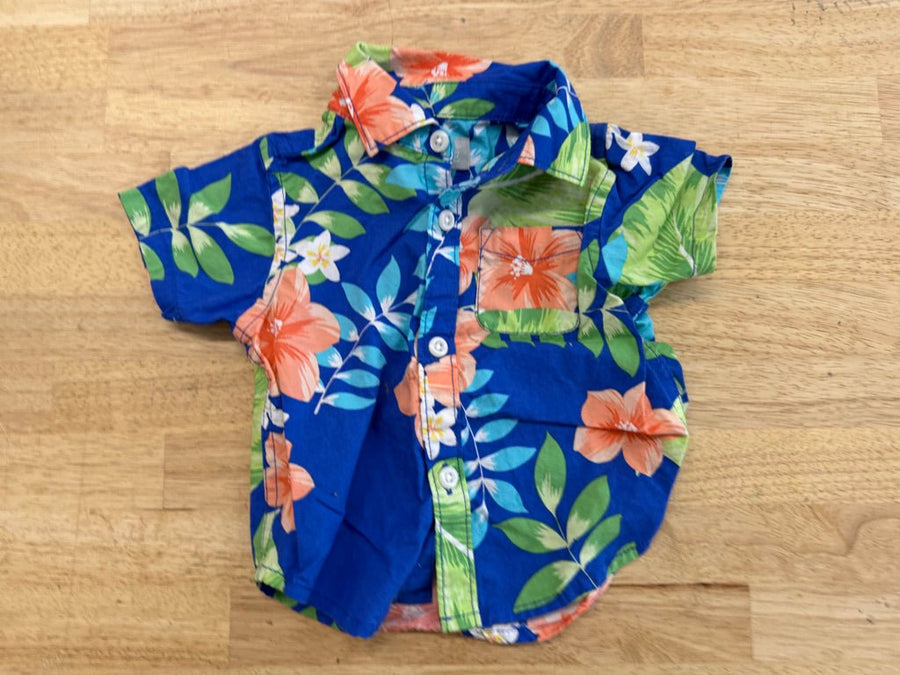 Carters Button - Up Shirt – 3–6M | Tropical Print - Nest and Sprout - Consignment