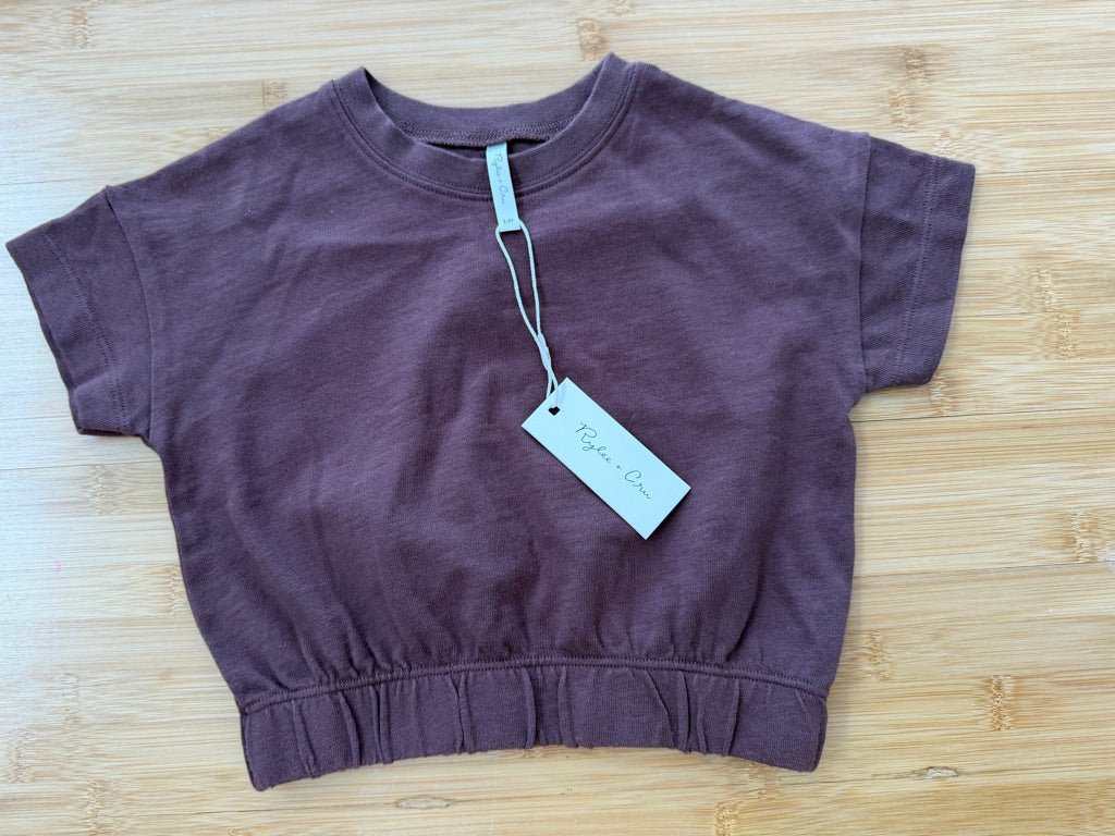 Rylee + Cru Plum Cinched Jersey Top – 2–3Y | NWT - Nest and Sprout-Consignment