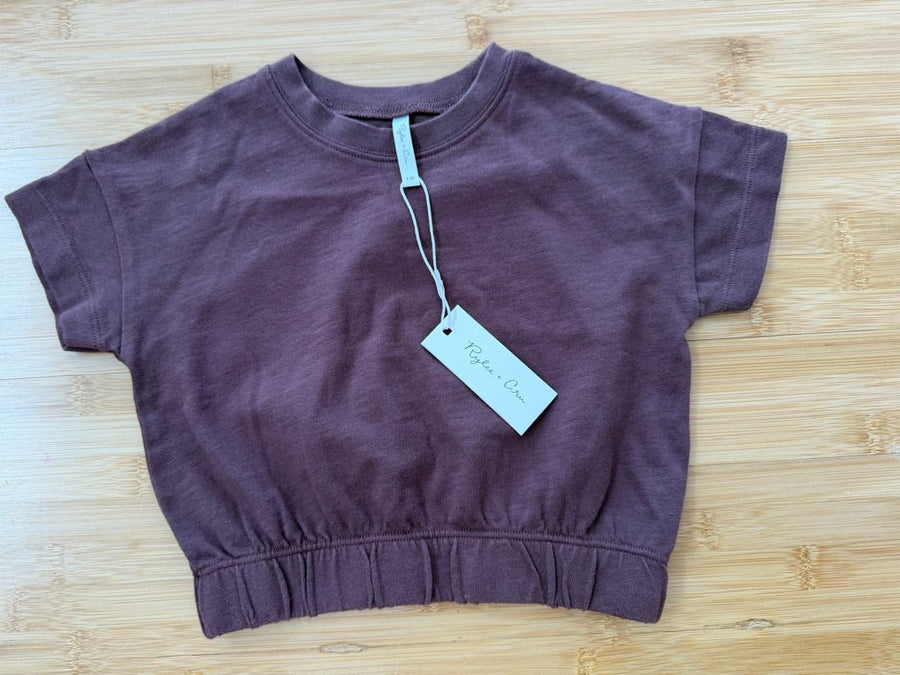 Rylee + Cru Plum Cinched Jersey Top – 2–3Y | NWT - Nest and Sprout-Consignment