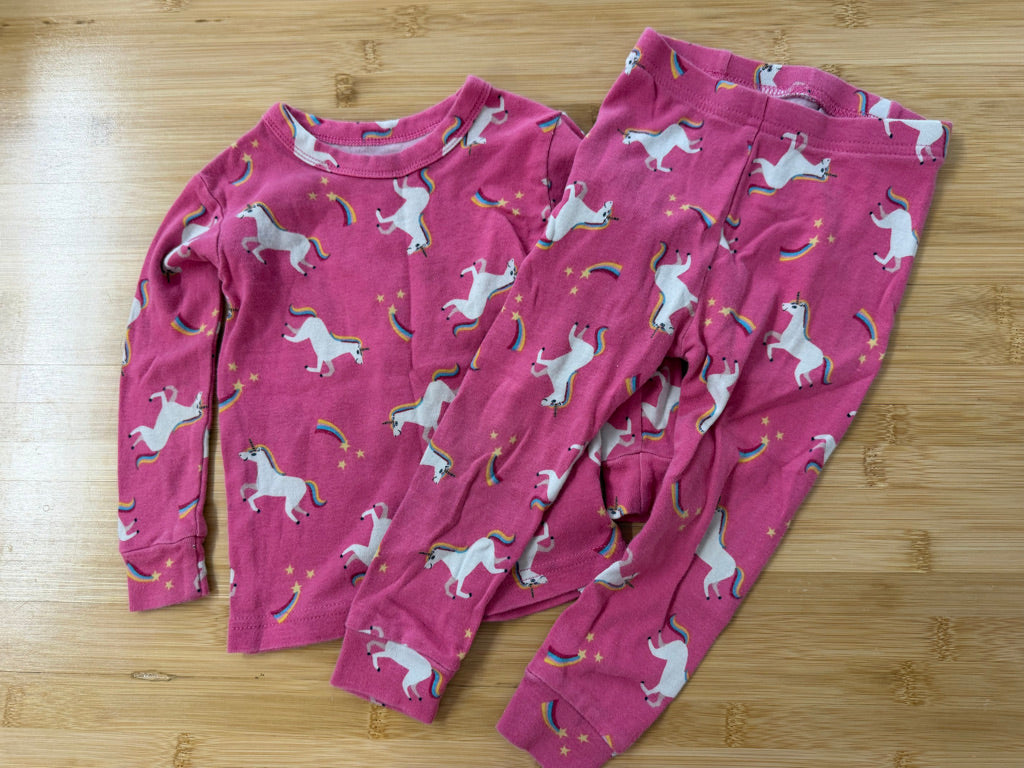 Gap Two-Piece Unicorn PJ Set – 18–24M | Pink