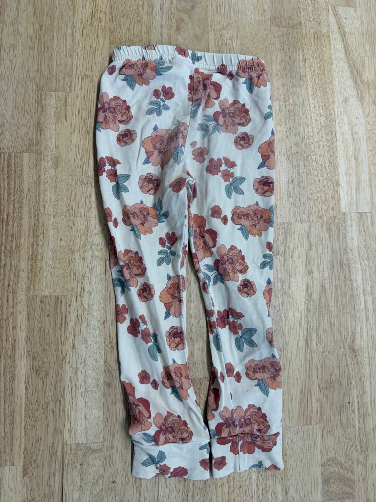 Little & Lively Leggings – 3T | Floral on Cream - Nest and Sprout - Consignment