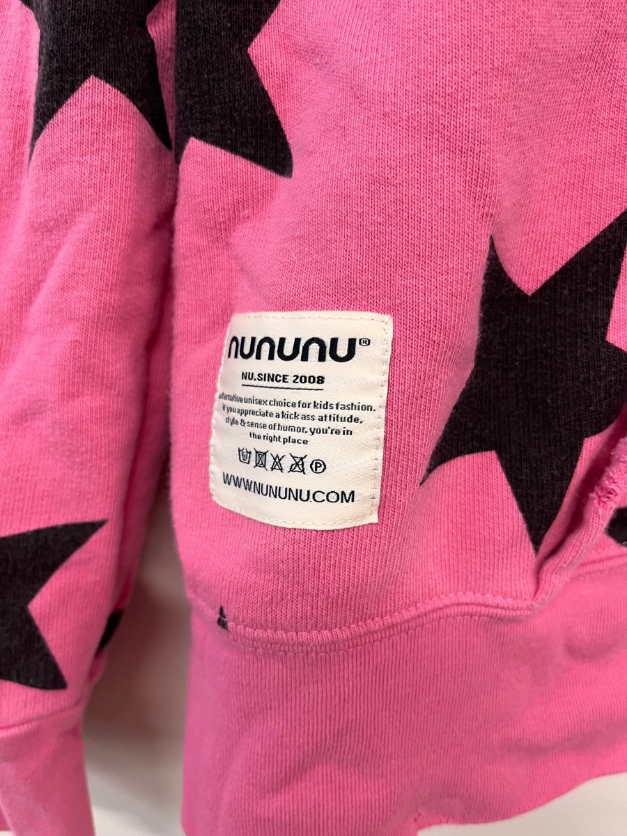 Nununu 12–14 Pink Star Zip Hoodie Play - Nest and Sprout - Consignment