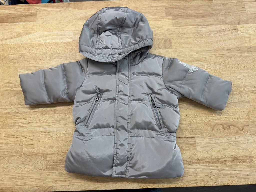 Polo Ralph Lauren Jacket – 12 Months | Silver | Embroidered Patch - Nest and Sprout-Consignment